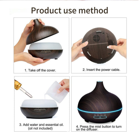JoySusie 550ml 7 Diffusers for Essential Oils Large Room, Essential Oil Diffusers with Remote Control, Ultrasonic Oil