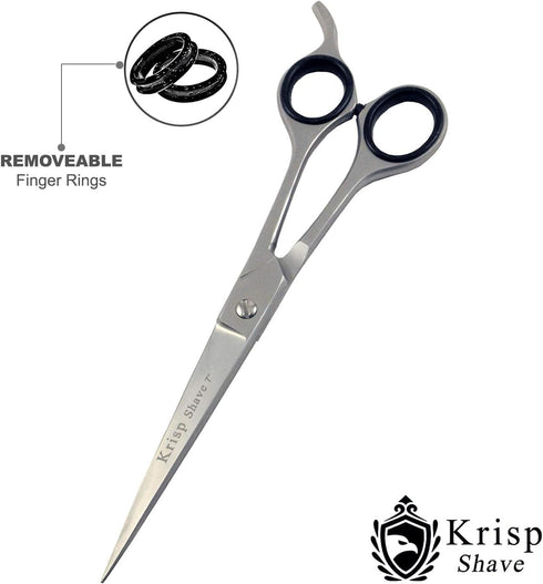 Professional Hair Cutting Scissors - Krisp Shave Japanese Stainless Steel Salon Barber Shears (7 Inch) for All Purpose