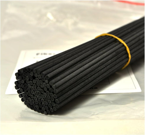 Ougual 100 (11" 3mm, Pieces Fiber Reed Diffuser Replacement Refill Sticks x Black)