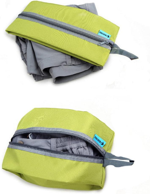 Large Waterproof Portable Travel Organizer Toiletry Dopp Kit, Space Saving Shoe Bag Pouch (4 Pack)