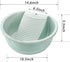 SOUJOY 2 Pack Washboard Basin for Hand Washing Clothes, Plastic Non-Slip Washtub with Integrated Washboard, Small Delicate Articles Washing Clothes Laundry for Home and Outdoor by SOUJOY