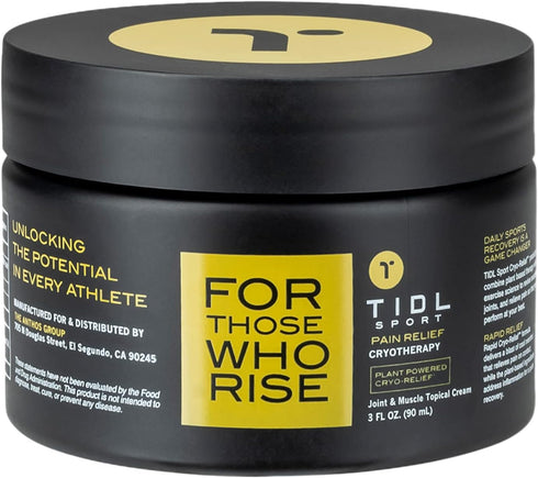 TIDL Cryotherapy Performance Cream, Advanced Pain Relief for Full Body Recovery, Organic Plant-Based Formula, 3 oz