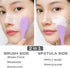 Silicone Facial Mask Applicator Face Masks Skincare Brush Facial Scrubber Double-Head Lotion Spatula Scoop for Makeup,Foundation,Cream,Lotion,Moisturizer,Gel,Peel,Mud Masks (Purple+Gray)