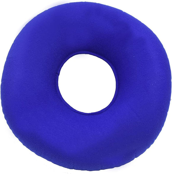 Inflatable Hemorrhoid Pillow with Pump, Butt Pillow for Tailbone Pain Relief, Coccyx Seat Cushion (Blue)