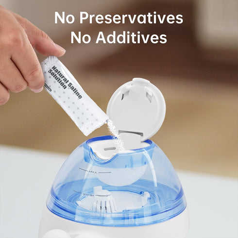 Packets 60 Packs Opove Pre-Mixed Saline for Nasal Wash Irrigation Systems, Natural, and PH Balanced for Sinus Relief