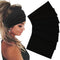 Wide Stretch Headbands for Women, Boho Hair Bands, Turban Workout Hairband, Black 6 Pack