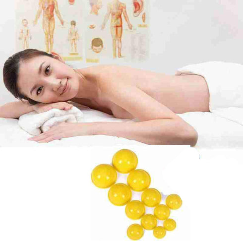 JONJUMP 12 Set Slimming Pcs Vacuum Cupping Silicone Massage Cupping Therapy Cans Rubber Body Suction Back Massager Full