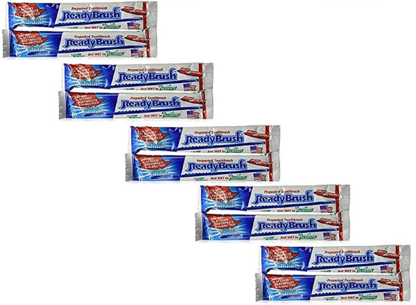 Readybrush Ready Brush Prepasted Disposable Toothbrush 10 count