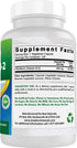 Best Naturals Vitamin B2 (Riboflavin) 400mg - Migraine Relief, Veggie Capsules, 120 Count (Pack of 2)