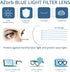 AZorb 2Pack Kids Blue Light Blocking Glasses, Unbreakable Computer Screen Glasses for Boys & Girls