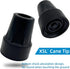 Replacement Cane Tips, 3/4 Inch, Black for Walking Canes