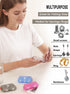 4PS Travel Pill Organizer with 164 Slice Labels, 10 Compartments, Portable Folding Small Pill Case