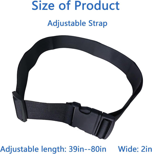 LYHHALO Wheelchair Safety Strap Seat Belt Anti-Slip and Anti-Fall Fixation Extra Long Size-Suitable Easy to Install