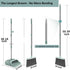 kelamayi Upgrade Broom and Dustpan Set, Large Size Stiff Broom with Long Handle for Indoor Outdoor Use (Green)