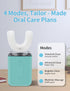WILDWELLO 48,000 4 60-Second U-Shaped Electric Toothbrush, VPM, Modes, Clean, Magnetic Contact Charging