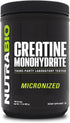 NutraBio Creatine Monohydrate - Micronized Pure Grade, Unflavored, HPLC Tested (500 Grams)