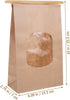 TOPPERFUN 50pcs Packaging Kraft Paper Bread Bags with Window, Large Reusable Bread Bags for Toast Wrapping and Bakery