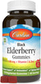 Carlson Black Elderberry Gummies with Vitamin C & Zinc, Immune Support, 120 Gummies
