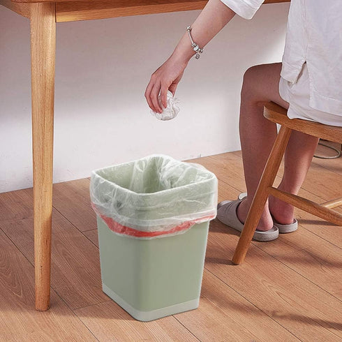 Clear Drawstring Garbage Bags, Kitchen Trash Bags, 240 Bags (4 Rolls, 3 Gallon)
