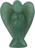 Rockcloud Healing Crystals Puff Heart & Guardian Angel Figurine, Carved Worry Stone Chakra Reiki Balancing Set