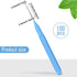 Patelai 100 Pieces Braces Brush, Interdental Brush Toothpick for Dental Hygiene, Sky Blue, 0.53"x0.1"