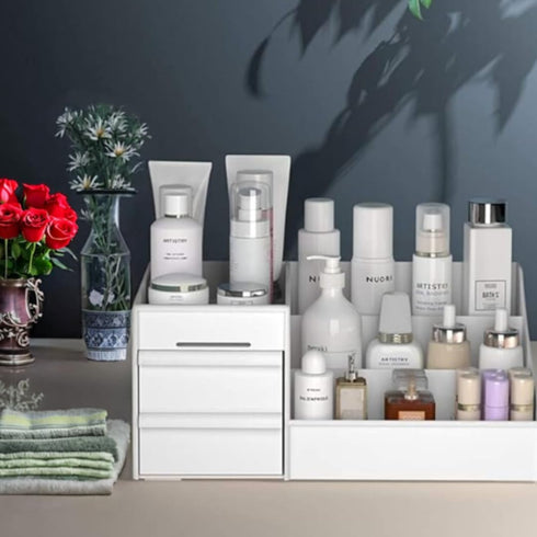 Makeup Organizer with Drawers, Bathroom Storage for Skincare and Vanity, Countertop Makeup Organizer