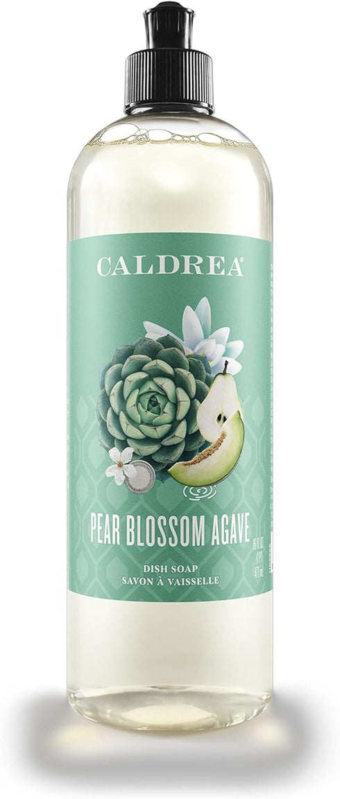 Caldrea Dish Soap, 16 oz, Biodegradable Liquid with Soap Bark and Aloe Vera