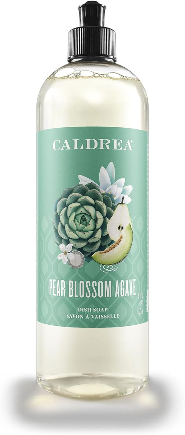 Caldrea Dish Soap, 16 oz, Biodegradable Liquid with Soap Bark and Aloe Vera