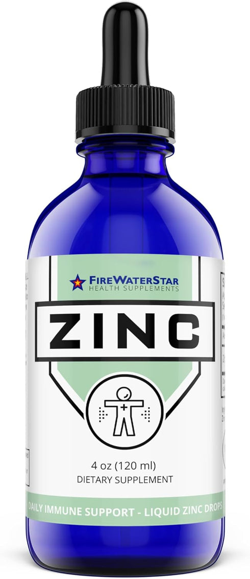 FWS Liquid Zinc Supplement for Men Women Kids, Organic Non-GMO Vegan, Ionic
