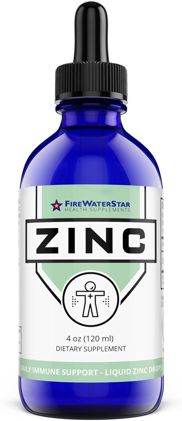 FWS Liquid Zinc Supplement for Men Women Kids, Organic Non-GMO Vegan, Ionic