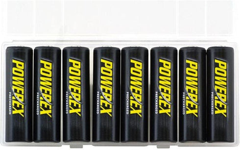 Powerex Low Self-Discharge Precharged AA Rechargeable Nimh Batteries, MH-8AAP-BH