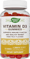 Nature's Way Vitamin D3 Gummies, 120 Gummies, Mixed Fruit Flavored, 2000 IU (50 mcg) per 2-gummy Serving, Supports