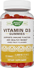 Nature's Way Vitamin D3 Gummies, 120 Gummies, Mixed Fruit Flavored, 2000 IU (50 mcg) per 2-gummy Serving, Supports