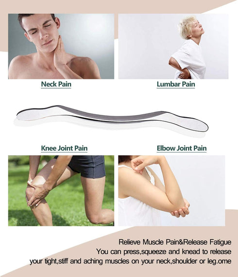 Seaside Brother Stainless Steel Gua Sha Scraping Massage Tool - IASTM Tools Help Relieve Sore Muscles - Great Soft