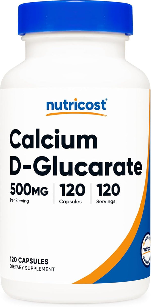 Nutricost Calcium D-Glucarate 500mg - 120 Capsules, Gluten Free, Non-GMO, Vegetarian Friendly