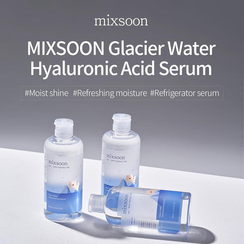 mixsoon Glacier Water Hyaluronic Acid Serum - Mega-size (10.14 fl.oz / 300ml) - Non-greasy Hydration Booster for Dewy