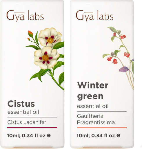 Cistus & Wintergreen Essential Oil Set - Aromatherapy Grade Essential Oils Set