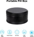Portable Metal Pill Box - Single Waterproof Pill Container for Travel, Daily Round Aluminium Medicine Organizer Holder
