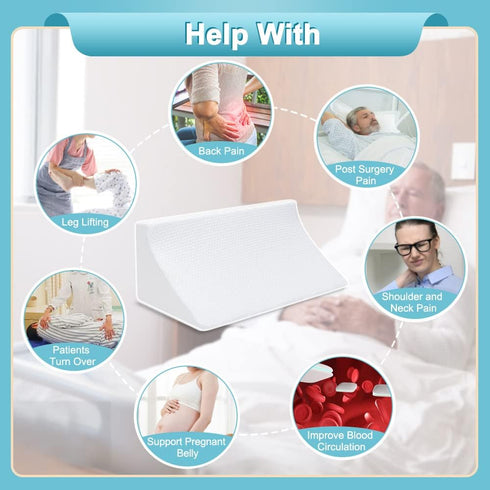 Medical Wedge for Bed Positioning Triangle Pillow for Back Support Bedsore Pressure Relief Wedges Side Sleeper Body