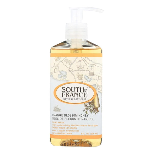 South Of France Orange Blossom Honey Hand Wash, 8 Fl Oz with Soothing Aloe Vera