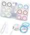 6 Pack Clear Contact Lens Case - Portable Cases with Tweezers, Solution Bottle, Contacts Soak Storage Kit