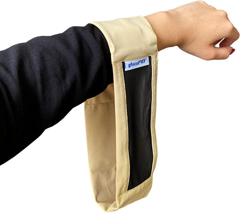 Insulin Pump Holder Waist Belt for Kids, Breathable Soft Fabric with Mesh for Easy Viewing, Black.