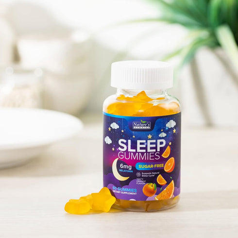 Sugar Free Sleep Gummies for Adults - Extra Strength 6mg Melatonin Gummy, Natural Sleeping Gummy for Adults, Kids,