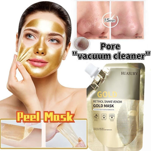 Retinol Snake Venom Peptide Gold Mask, Anti-Aging Moisturizing Peeling Mask for Skin Tightening and Nourishing