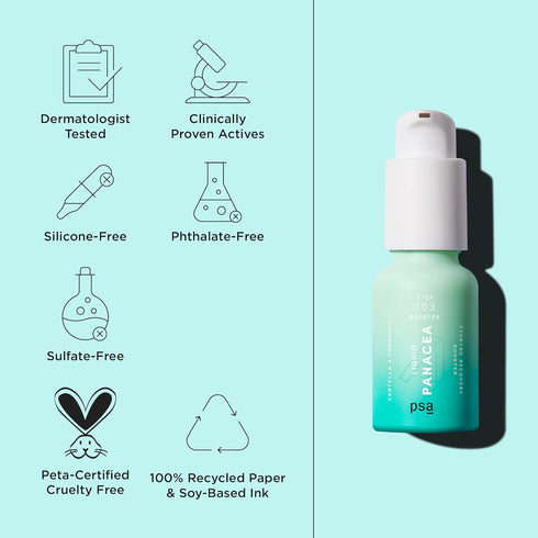PSA LIQUID PANACEA Centella & Kombucha Firming Recovery Booster: Microbiome-Loving Serum with 6% Kombucha