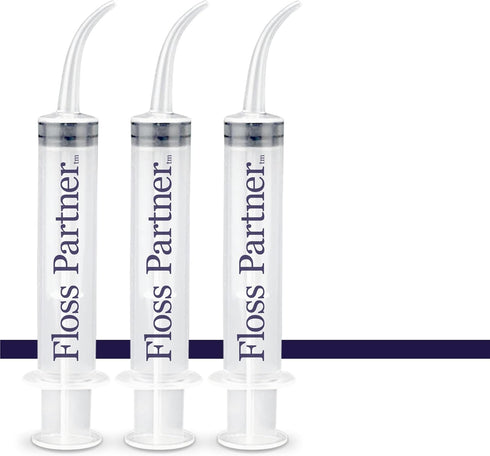 (Pack of 3) FlossPartner Dental Pick Water Flosser, Smallest Cordless Portable Size for Travel