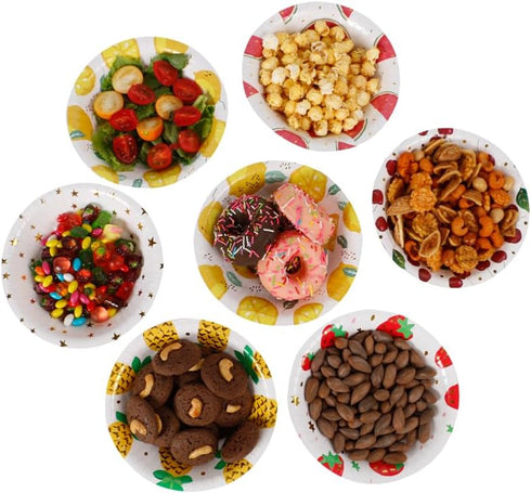 50pcs Gold Stars Disposable Paper Bowls, 20oz Large Decorative Serving Bowls for Wedding & Birthday Parties
