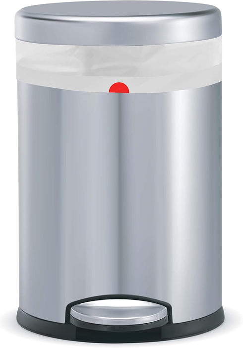 Commander 13 Gallon 0.9 MIL White Tall Kitchen Garbage Bags, Pack of 44, 24" x 27", for Home, Kitchen, Bathroom