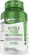 Whole Food Multivitamin for Teens, Plant Based with 62 Superfoods, Vegan & Vegetarian, 60 Capsules