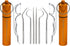 Toothpicks Pocket Set - Reusable Dental Floss Picks Kit, Stainless Steel Teeth Cleaning Tools for Adults, Travel Oral